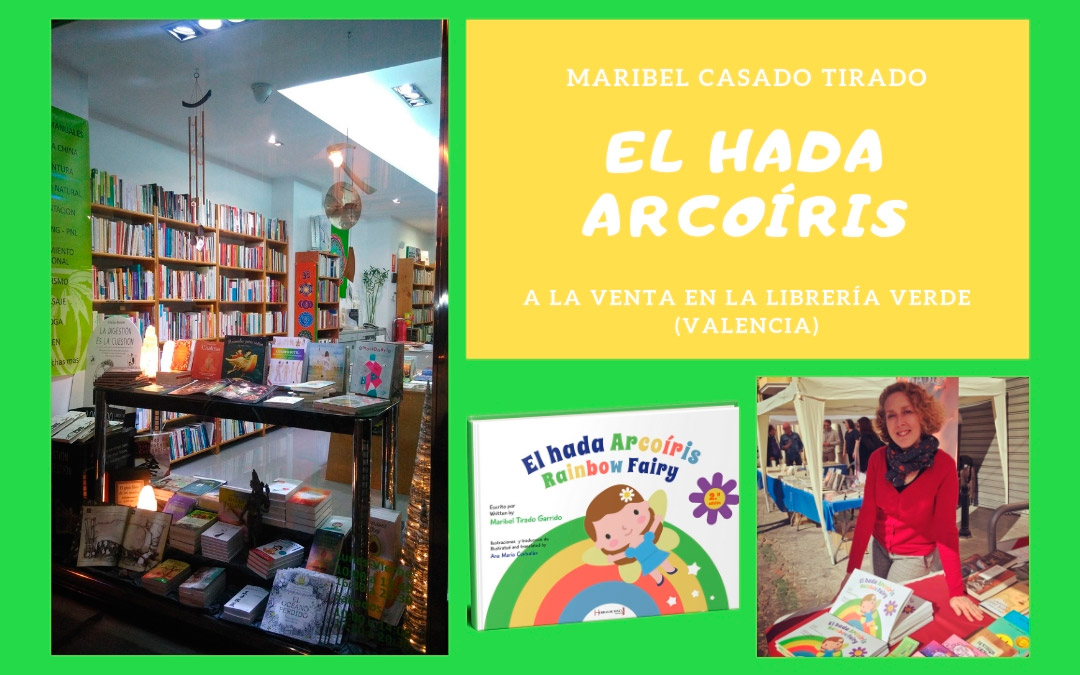 El hada Arcoíris en la Librería Verde de Valencia